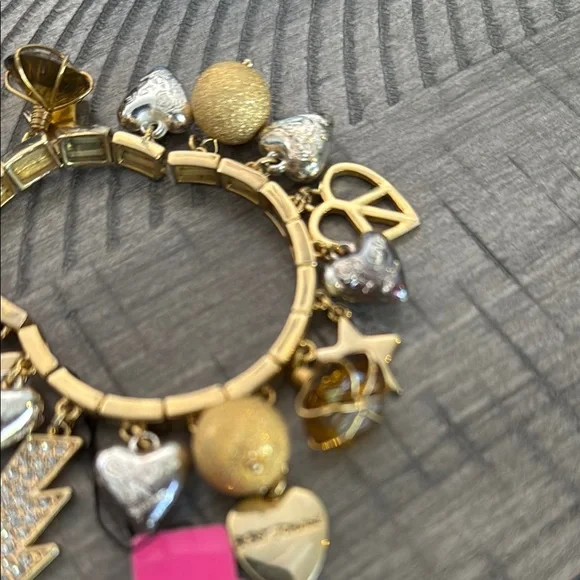 Betsey Johnson Gold Charm Bracelet - Picture 5 of 7